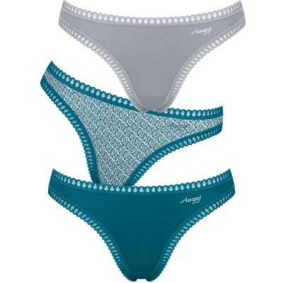 STRING SLOGGI GO CRUSH ΠΕΤΡΟΛ/ΓΚΡΙ/ΕΜΠΡΙΜΕ 3TMX 