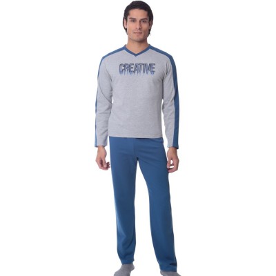 ΠΥΤΖΑΜΑ  ΦΟΥΤΕΡ MARIO-UOMO CREATIVE ΓΚΡΙ