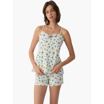 ΠΥΤΖΑΜΑ ΒΑΜΒΑΚΕΡΗ MINERVA LEMON ΓΚΡΙ ΜΕΛΑΝΖΕ