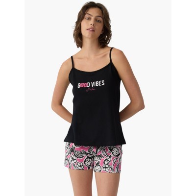 ΠΥΤΖΑΜΑ ΒΑΜΒΑΚΕΡΗ MINERVA FRUITS ΜΑΥΡΟ