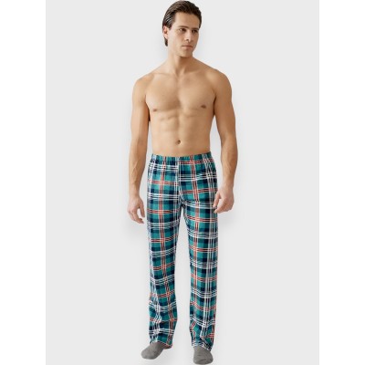 ΠΑΝΤΕΛΟΝΙ ΠΥΤΖΑΜΑΣ MINERVA  A/O PRINT GREEN-RED PLAID 