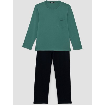 ΠΥΤΖΑΜΑ ΒΑΜΒΑΚΕΡΗ MINERVA  CLASSIC GREEN GRASS