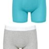 Boxer Sloggi Go Short 2 τεμ.  Ανοιχτό μπλε/Γκρι μελανζέ