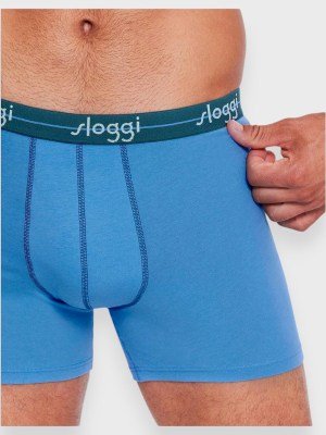Boxer Sloggi Short 2 τεμ. Πετρόλ/Σιέλ ανοικτό - Image 4