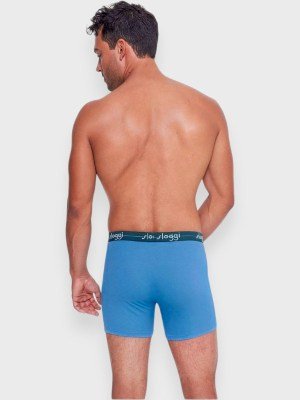 Boxer Sloggi Short 2 τεμ. Πετρόλ/Σιέλ ανοικτό - Image 3