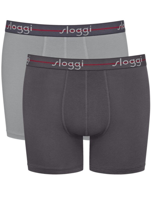 Boxer Sloggi Short 2 τεμ. Ανθρακί/Γκρι ανοικτό