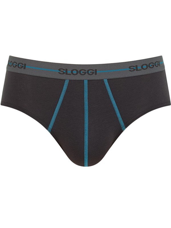 Slip Sloggi Midi 2 τεμ. Γκρι σκούρο/Ανθρακί - Image 3