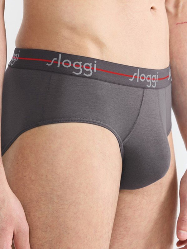 Slip Sloggi Midi 2 τεμ. Ανθρακί/Γκρι ανοικτό - Image 4