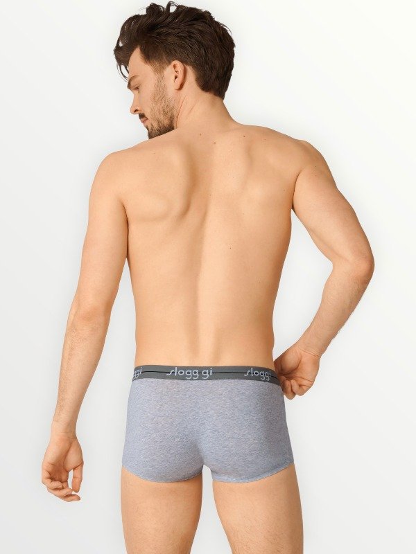 Boxer Sloggi Hipster 2 τεμ. Μαύρο/Γκρι μελανζέ - Image 2