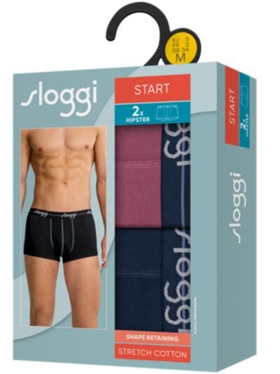 Alternative view of Boxer Sloggi Hipster 2 τεμ.  Μπλε σκούρο/Κεραμιδί