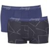 Boxer Sloggi Hipster 2 τεμ.  Μωβ/Ανθρακί με σχέδιο