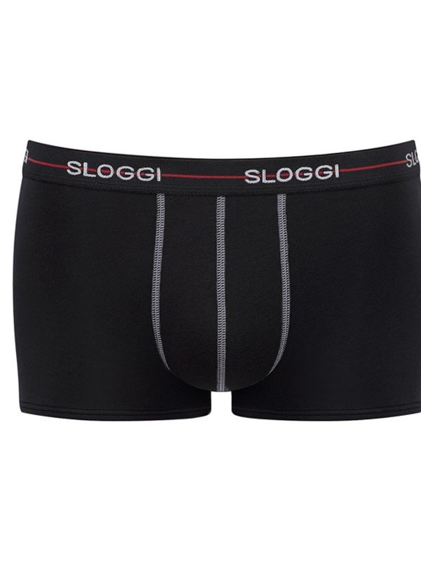 Boxer Sloggi Hipster 2 τεμ. Μαύρο/Ριγέ - Image 2