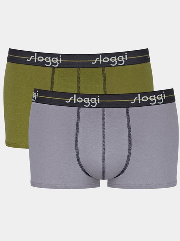 Boxer Sloggi Hipster 2 τεμ. Λαδί/Γκρι