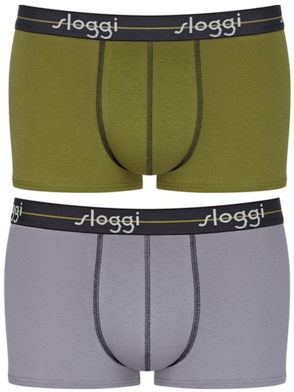 Boxer Sloggi Hipster 2 τεμ. Λαδί/Γκρι - Image 4