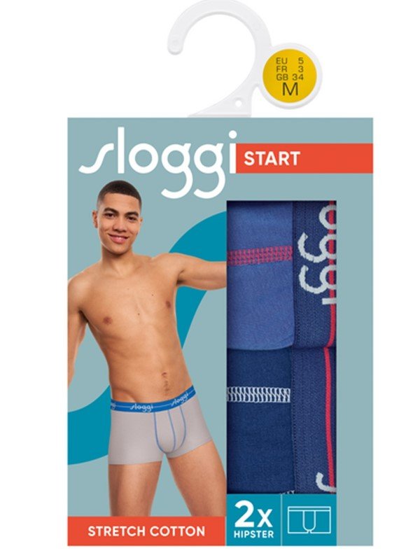 Boxer Sloggi Hipster 2 τεμ. Μπλε/Τυρκουάζ - Image 4