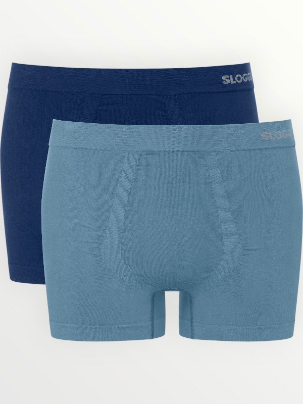 Boxer Sloggi Go Smooth Short 2 τεμ. Σιέλ/Μπλε