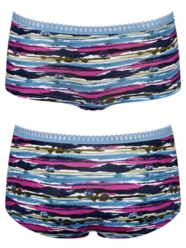 Sloggi Go Crush Short 3 τεμ. M010 Μπλε εμπριμέ/Πράσινο/Ραφ - Image 2
