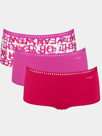 Sloggi Go Crush Short 3 τεμ. M020 Φούξια/Λιλά/Εμπριμέ