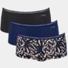 Sloggi Go Crush Short 3 τεμ. M008 Μπλε/Εμπριμέ/Μαύρο