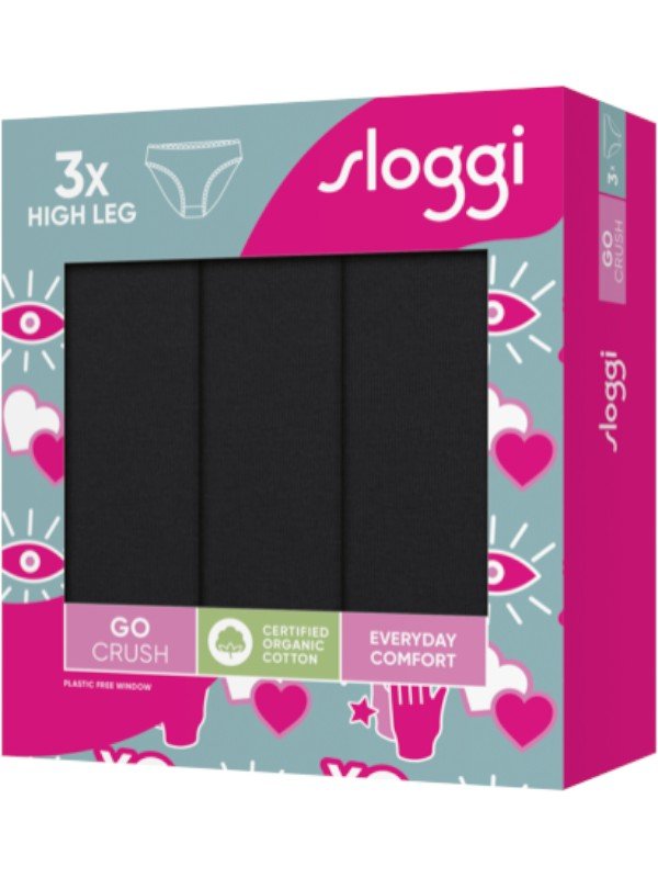Sloggi Go Crush H High Leg 3 τεμ. 0004 Μαύρο/Μαύρο/Μαύρο - Image 7