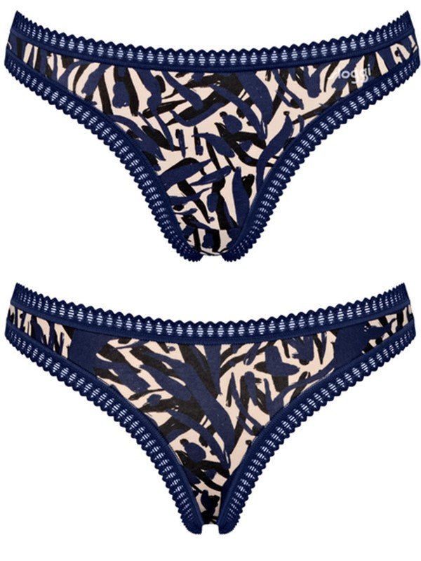 Sloggi Go Crush String 3 τεμ. M008 Μπλε/Εμπριμέ/Μαύρο - Image 7