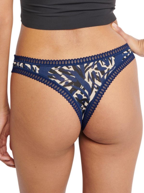 Sloggi Go Crush String 3 τεμ. M008 Μπλε/Εμπριμέ/Μαύρο - Image 2