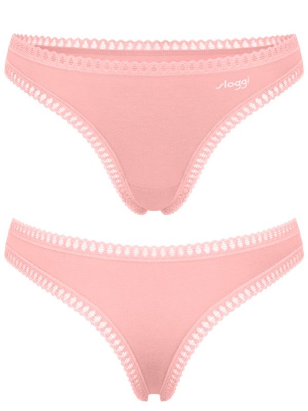 Sloggi Go Crush String 3 τεμ. MOO5 Σομόν/Κοραλί/Εμπριμέ - Image 5