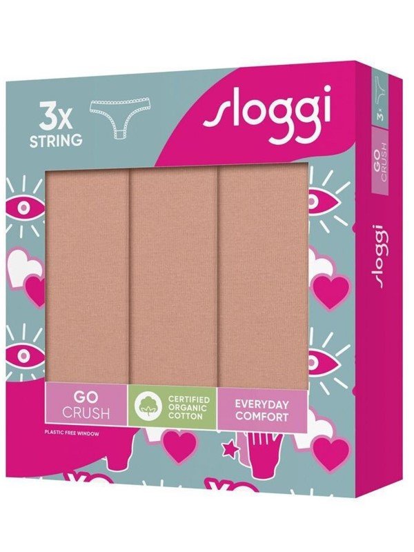 Sloggi Go Crush String 3 τεμ. 00ME Μπεζ/Μπεζ/Μπεζ - Image 4