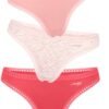 Sloggi Go Crush String 3 τεμ. MOO5  Σομόν/Κοραλί/Εμπριμέ