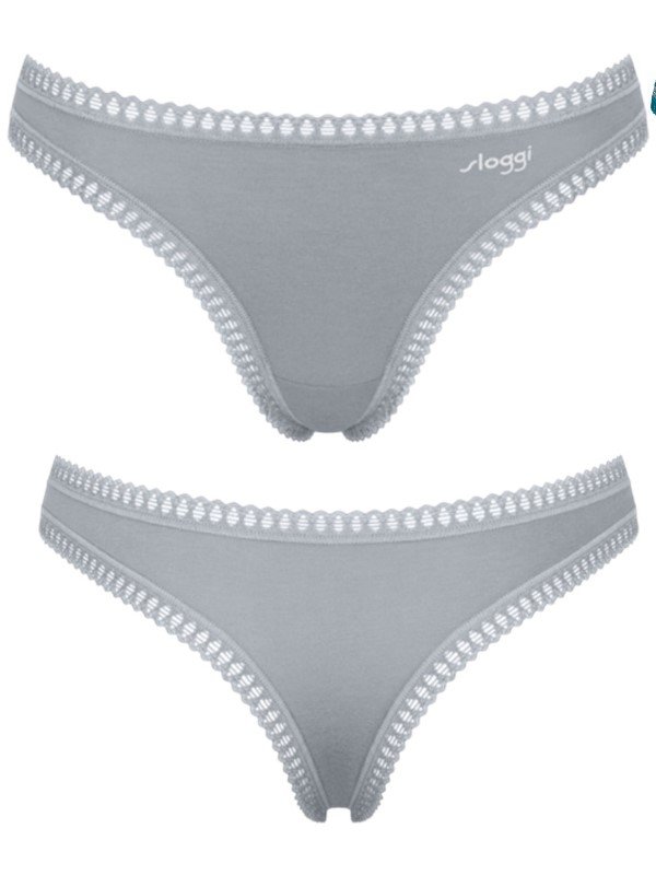 Sloggi Go Crush String 3 τεμ. V022 Πετρόλ/Γκρι/Εμπριμέ - Image 5