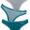 Sloggi Go Crush String 3 τεμ. V022  Πετρόλ/Γκρι/Εμπριμέ