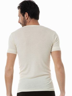 Alternative view of Φανέλα Μινέρβα Μάλλινη 100%  Εκρού