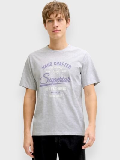 Μπλούζα T-Shirt JJ Rebel Γκρι Μελανζέ