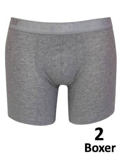 Boxer Μινέρβα Mengear 2 τεμ. Γκρι Μελανζέ