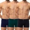 Boxer Μινέρβα Sporties 3 τεμ.  Μαύρο-Κυπαρισσί-Μαρίν