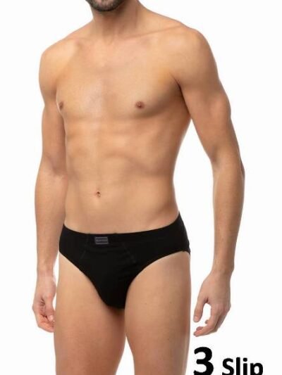 Slip Sporties Μινέρβα 3 τεμ. Μαύρο