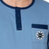 Πυζάμα Ανδρική Φούτερ Mario Uomo Ραφ/Μαρίν - Image 3