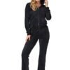 Σετ Homewear Βελούδο Lydia  Μαύρο