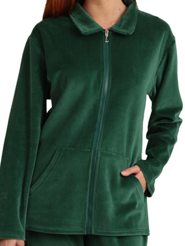Σετ Homewear Βελούδο Lydia Κυπαρισσί - Image 2