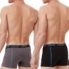 Boxer Μινέρβα Sporties Fit 2 τεμ. Ανθρακί/Μαύρο - Image 2