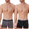 Boxer Μινέρβα Sporties Fit 2 τεμ.  Ανθρακί/Μαύρο