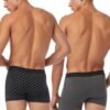 Boxer Μινέρβα Mengear 2 τεμ.  Μαύρο/Ανθρακί - Image 2