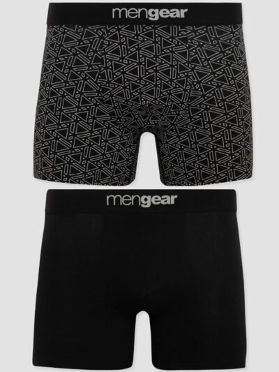 Boxer Μινέρβα Mengear 2 τεμ. BLACK-GREY A/O