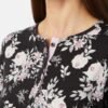 Νυχτικό Βαμβακερό Μινέρβα  Μαύρο floral - Image 3
