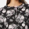 Νυχτικό Βαμβακερό Μινέρβα  Μαύρο floral - Image 2