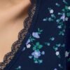 Νυχτικό Βαμβακερό Μινέρβα  Μαρίν-σιέλ floral - Image 3