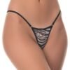 Micro G-string Milena by Paris Μαύρο/Λευκό