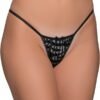 Micro G-string Milena by Paris  Μαύρο/ασημί