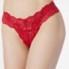 Minerva Corgelia Thong Ελαστική Δαντέλα Κόκκινο