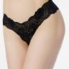 Minerva Corgelia Thong Ελαστική Δαντέλα Μαύρο